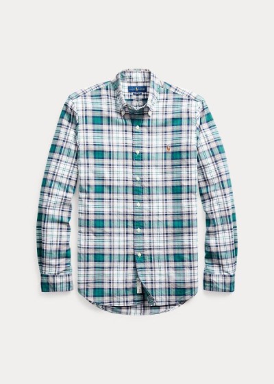 Polo Ralph Lauren Classic Fit Plaid Oxford Skjorte Herre Danmark (OLXNP6458)